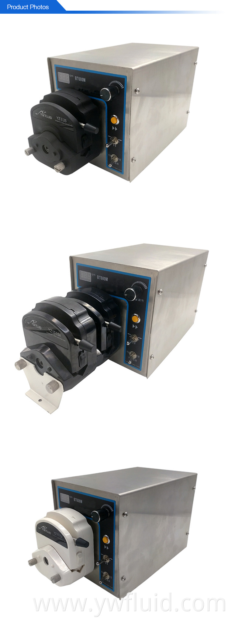 YWfluid Easy load pump head Large flow rate Laboratory filling peristaltic pump used for Environmental device